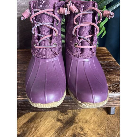 Sperry Women's Saltwater SeaCycled Nylon Duck Boots in Purple. Size 7. NWT! - Picture 8 of 14
